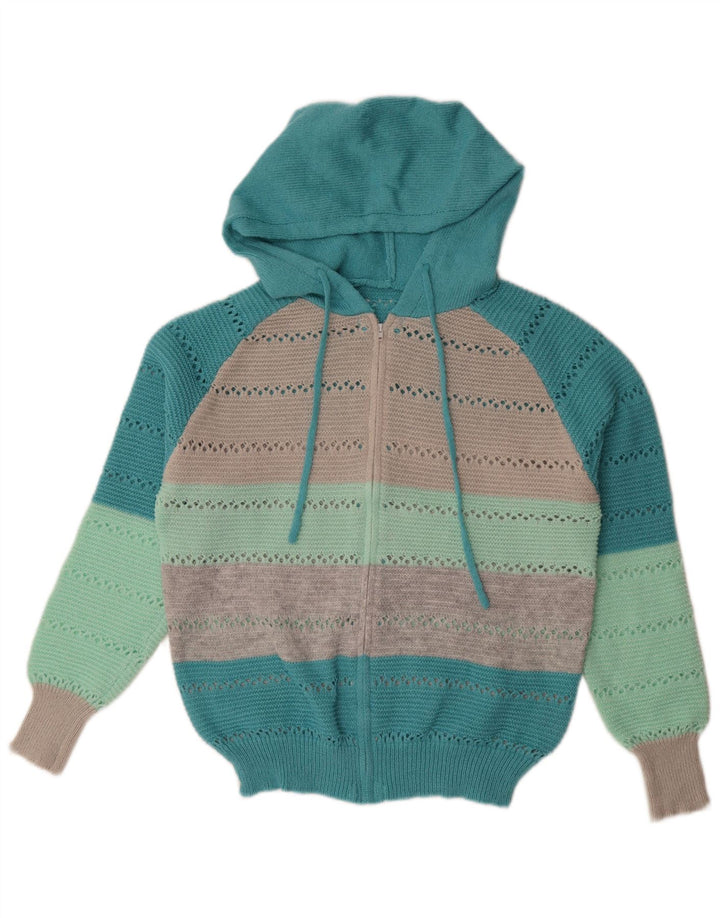 Suéter feminino Shein com zíper completo e grande tamanho Reino Unido 14 médio multicolorido