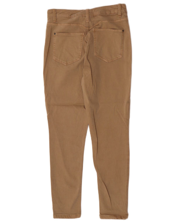 Calça feminina skinny casual Marks & Spencer Reino Unido 14 grande W30 L26 marrom