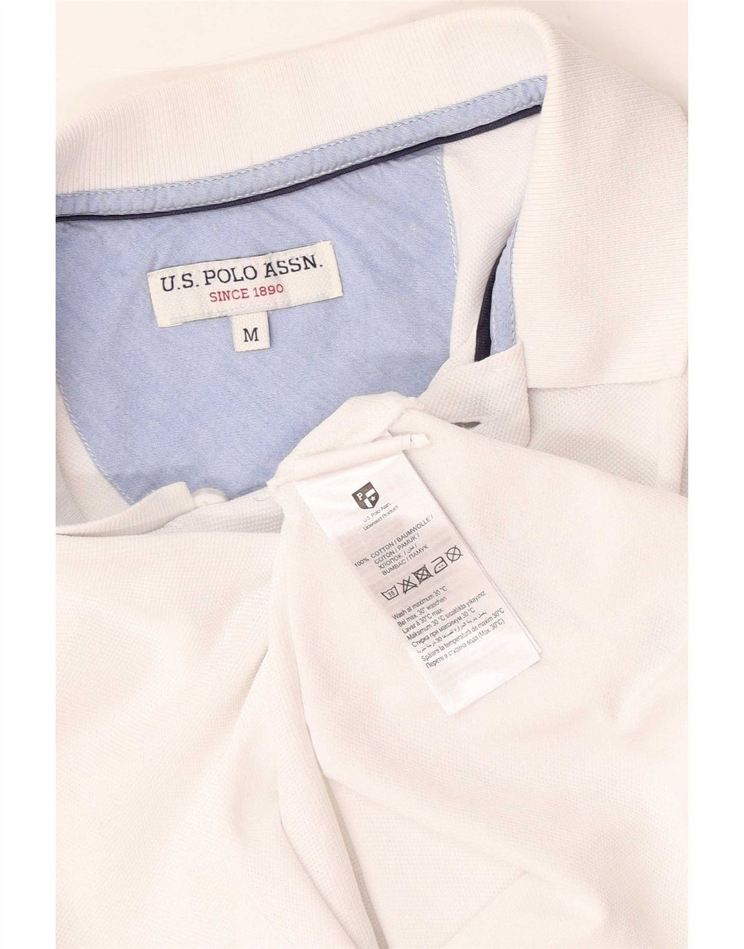 US Polo Assn. Camisa Polo Masculina Média Algodão Branco
