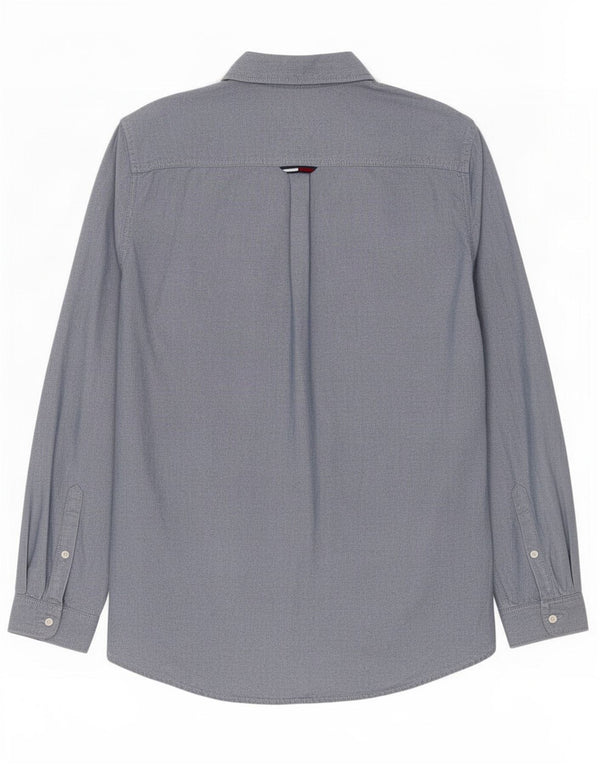 Camisa masculina Tommy Hilfiger Regular Fit médio algodão azul