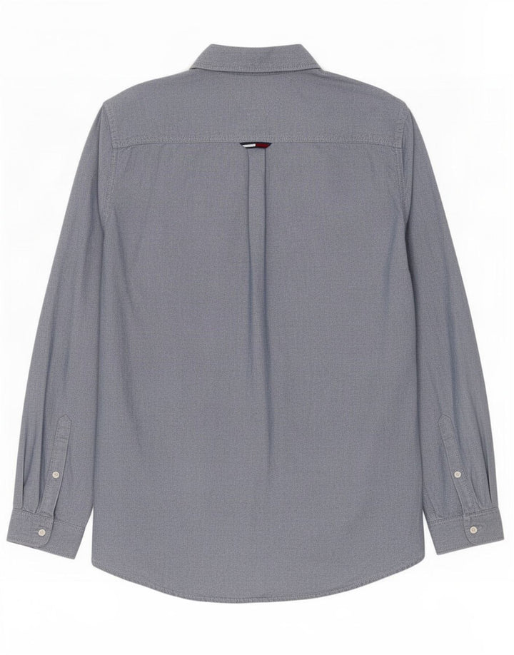 Camisa masculina Tommy Hilfiger Regular Fit médio algodão azul