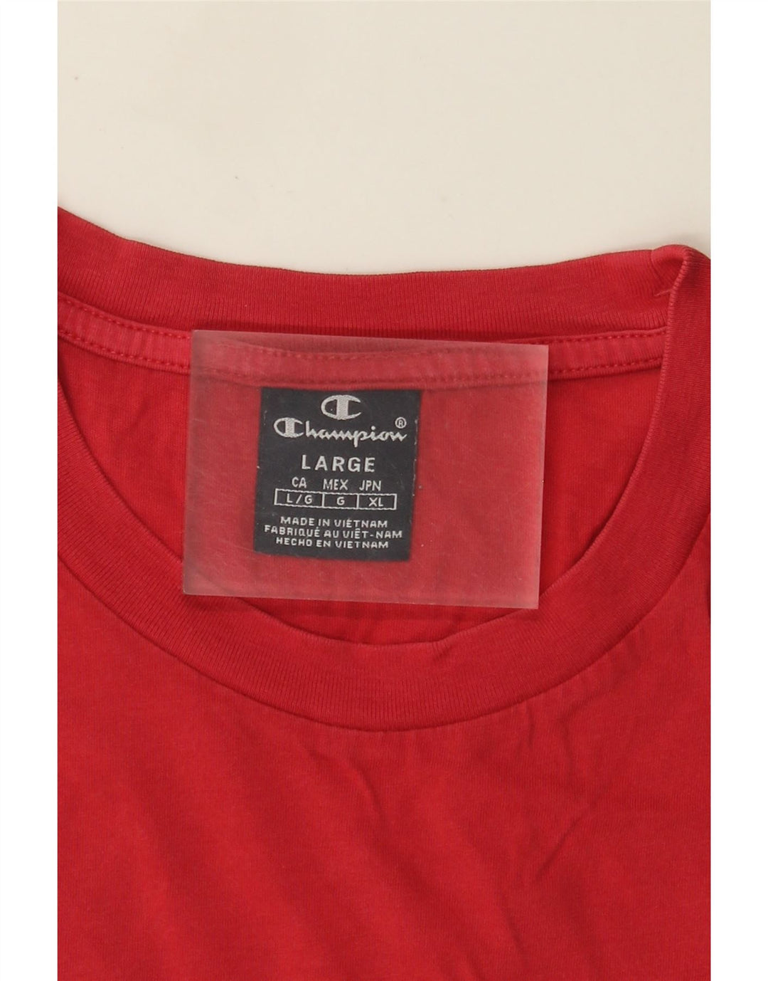 Camiseta masculina estampada Champion grande vermelha