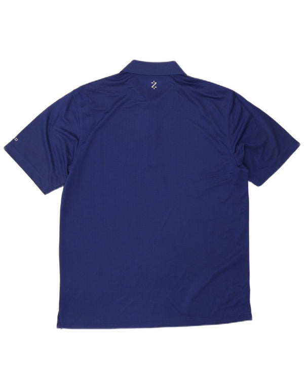 Camisa polo masculina Izod poliéster azul médio