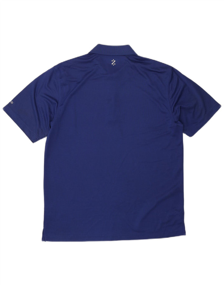 Camisa polo masculina Izod poliéster azul médio