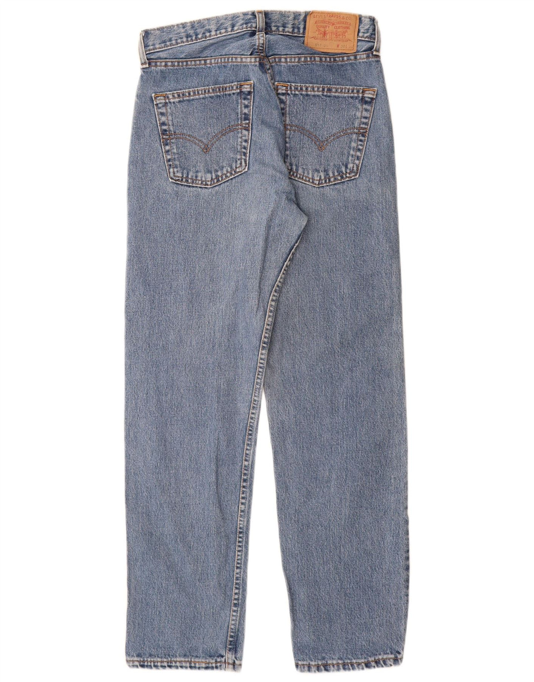 Levi's feminino 517 cintura alta bootcut jeans W30 L30 algodão azul