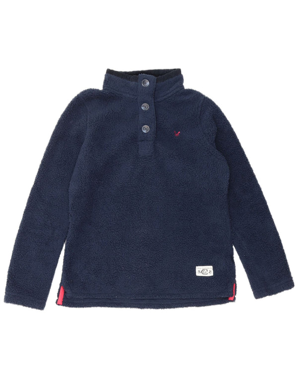 Crew Clothing Womens Fleece Jumper UK 12 Médio Azul Marinho Poliéster