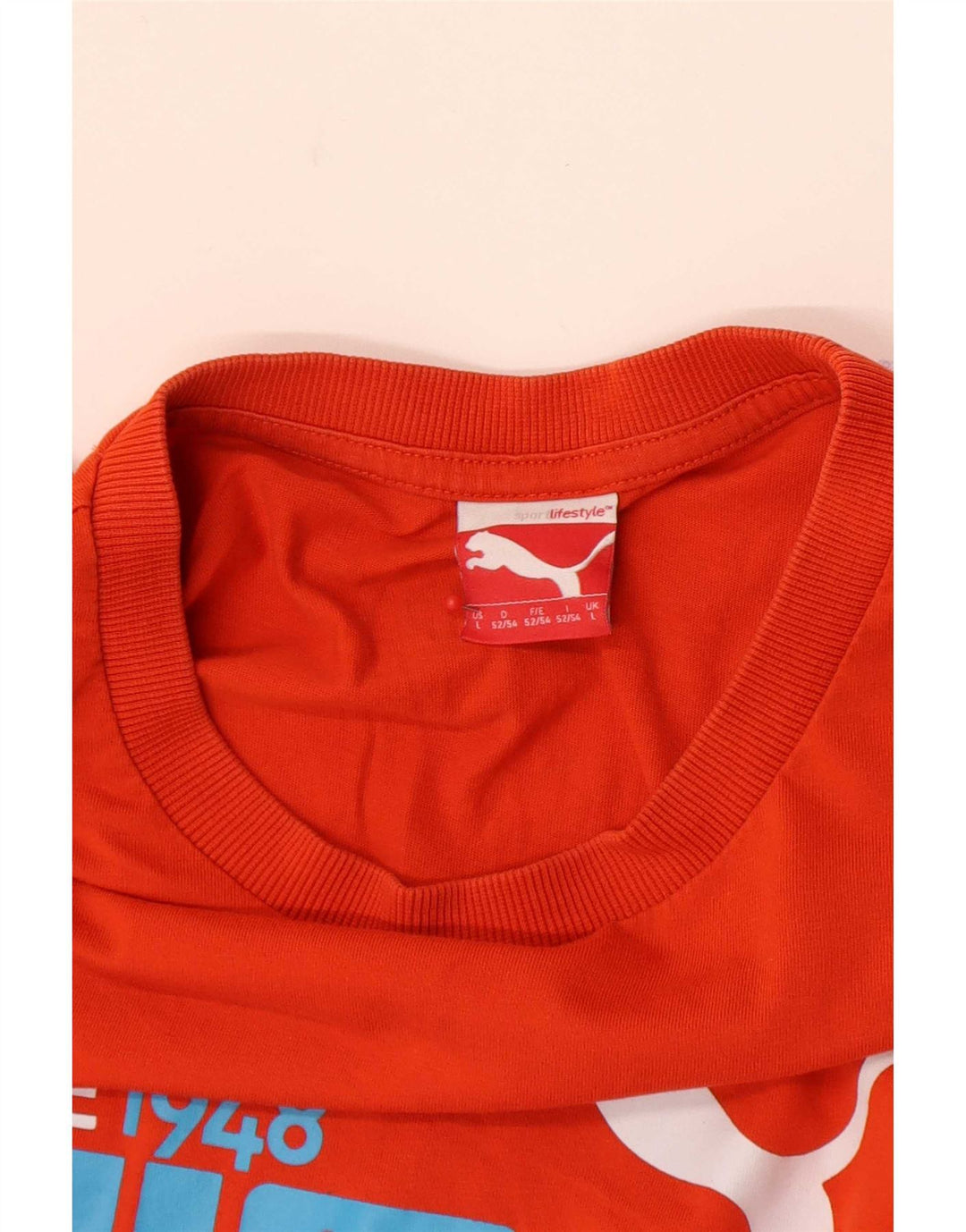 Puma Camiseta Masculina Graphic Top Grande Laranja