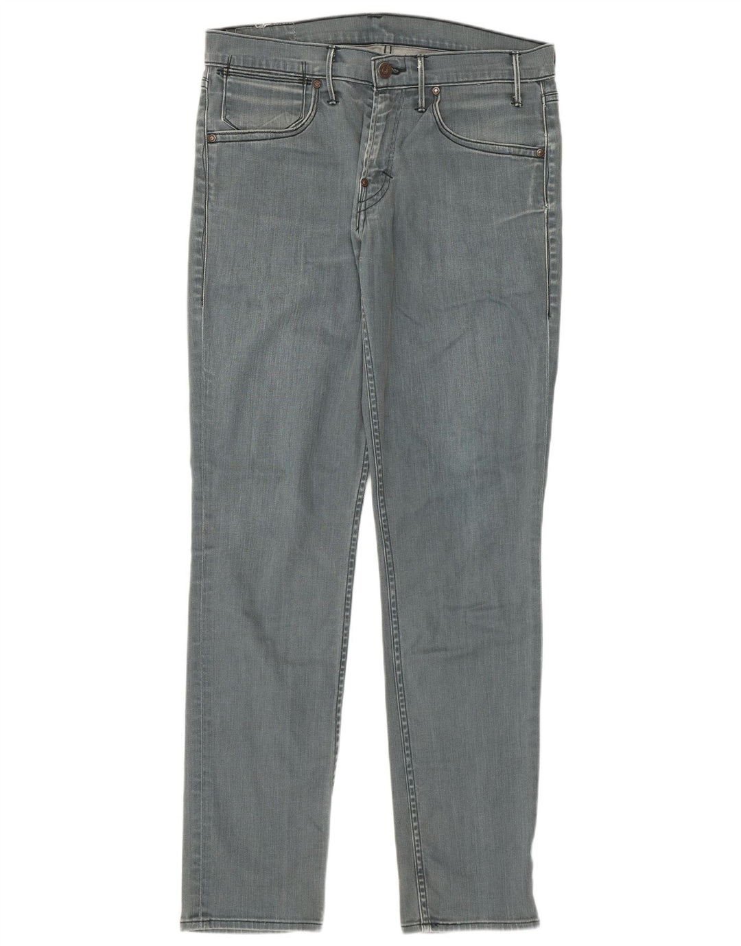 Levi's Mens Slim Jeans W33 L34 Cinza Algodão