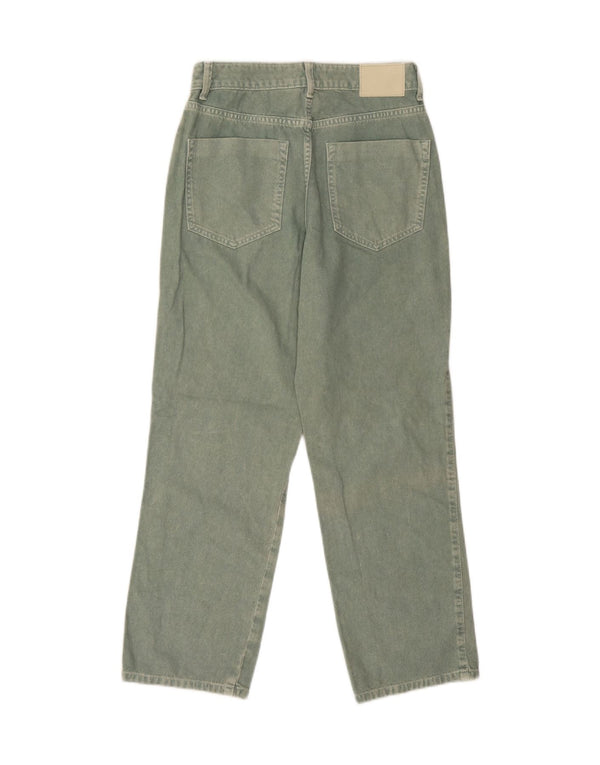 Zara Jeans Cônicos Femininos EU 38 Pequeno W28 L27 Algodão Verde