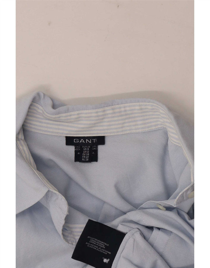 Camisa feminina Gant UK 12 algodão azul médio