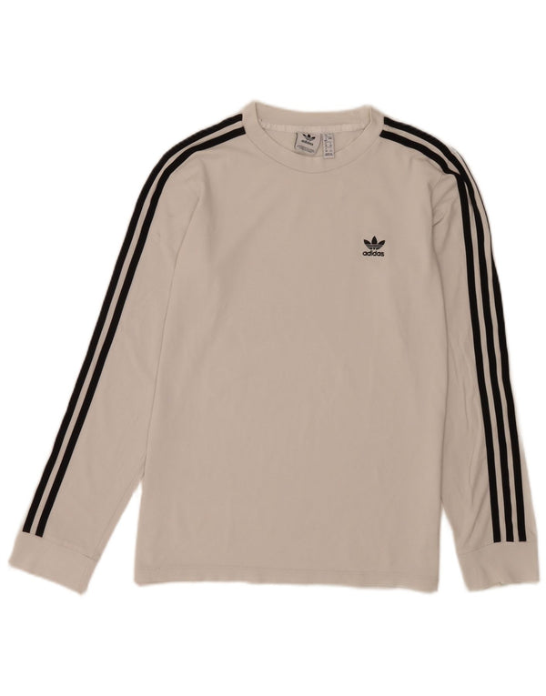 Adidas Mulher Top Manga Longa UK 12 Médio Branco