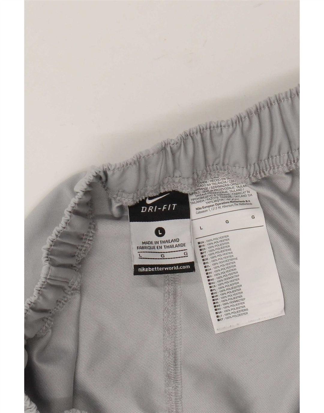 Shorts esportivos gráficos Nike Dri Fit feminino UK 16 grande cinza poliéster