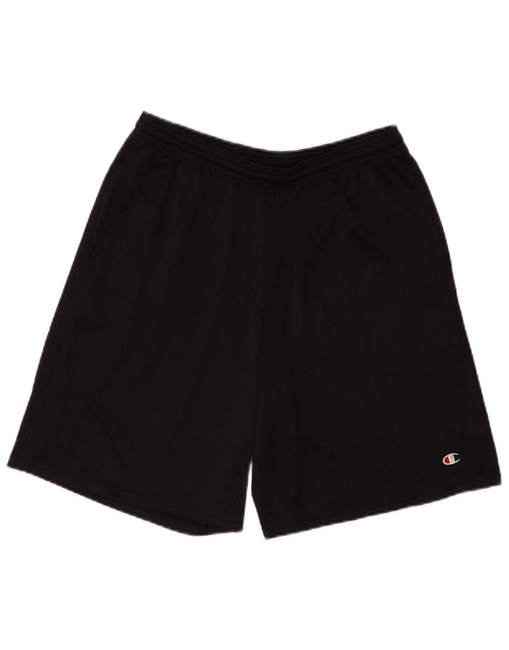 Shorts esportivos masculinos Champion médio preto poliéster