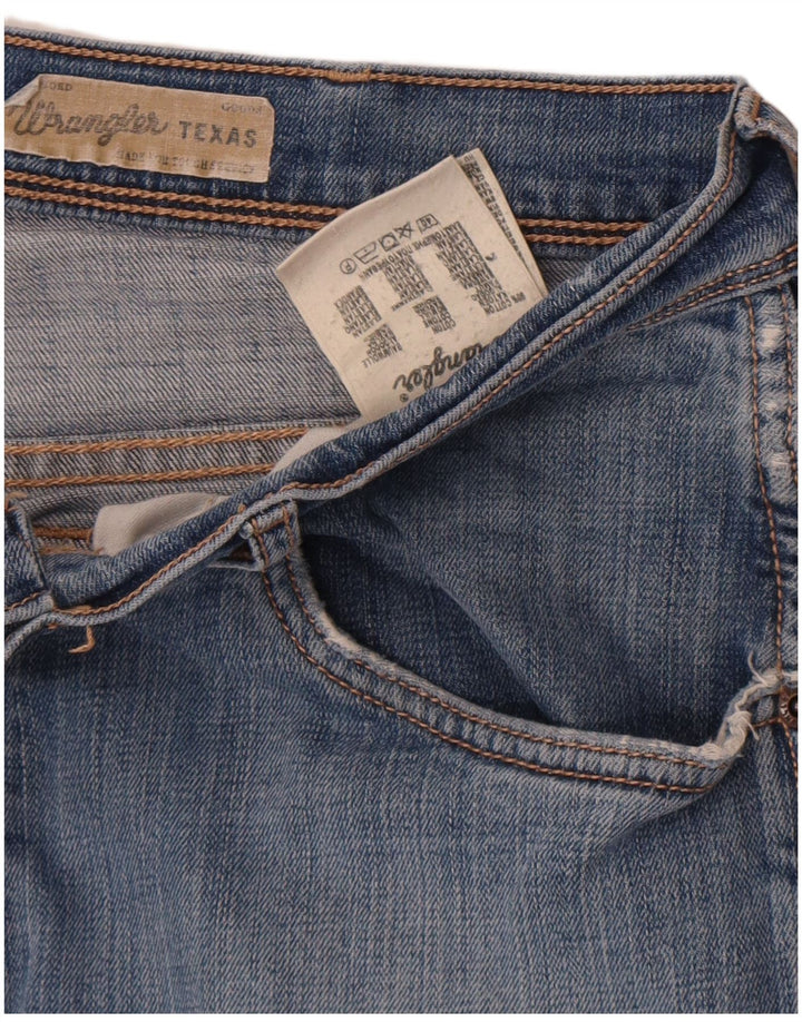 Wrangler Masculino Texas Stretch Straight Jeans W36 L30 Azul Algodão