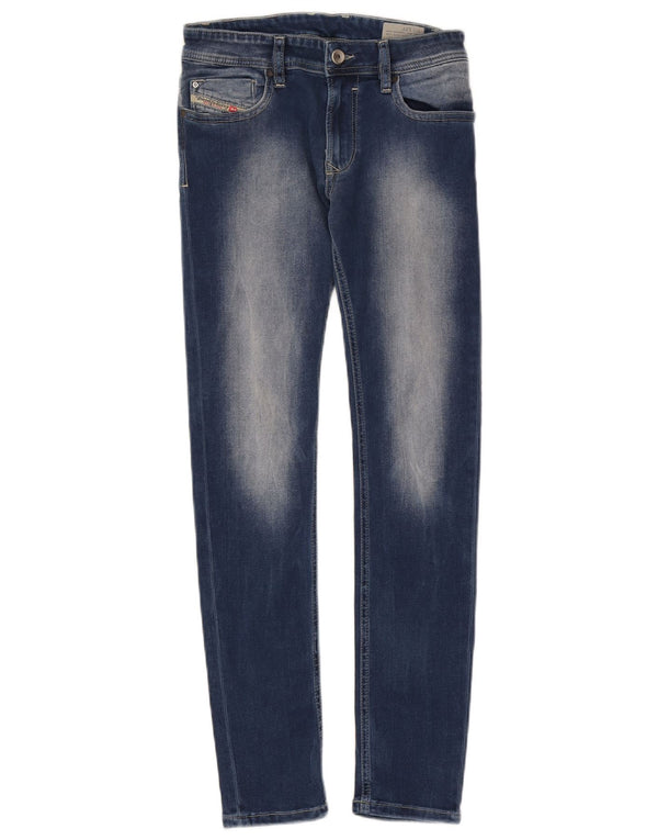 Diesel Meninas Sleenker-j Slim Skinny Jeans 11-12 Anos W26 L28 Azul Algodão