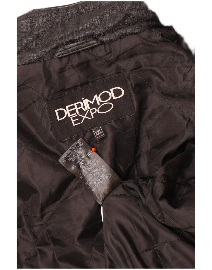 Jaqueta de couro feminina Derimod Expo UK 20 2XL couro preto