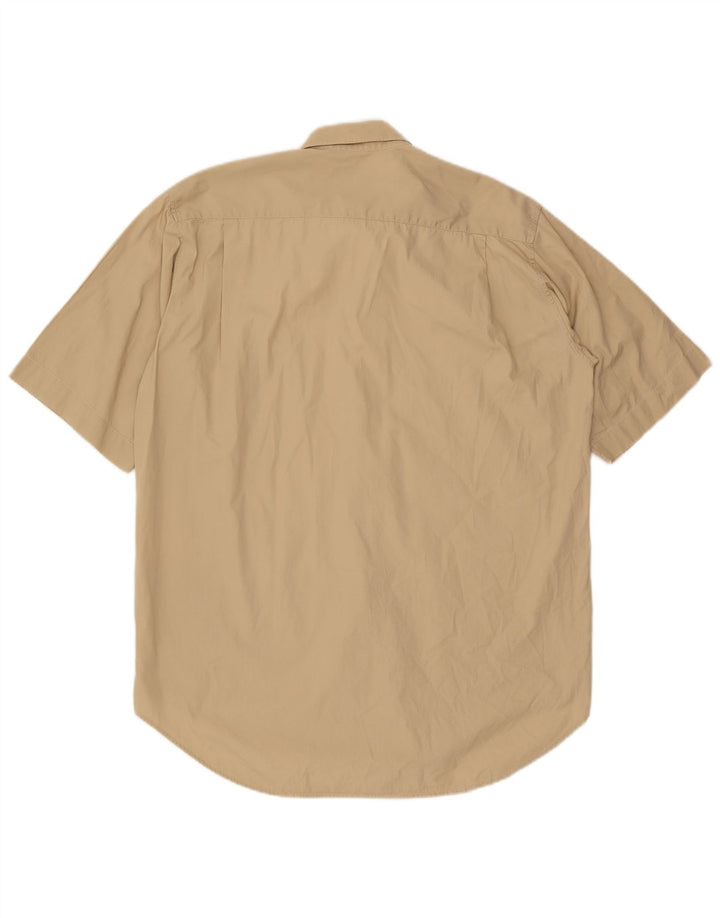 Camisa masculina de manga curta Benetton grande bege