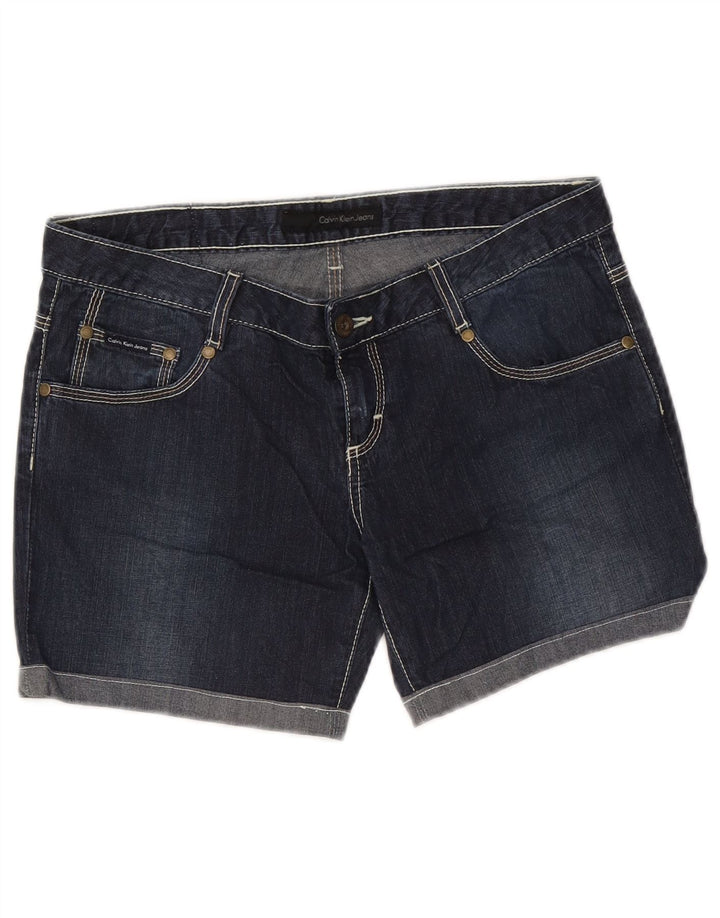 Shorts jeans feminino Calvin Klein W31 médio azul marinho algodão