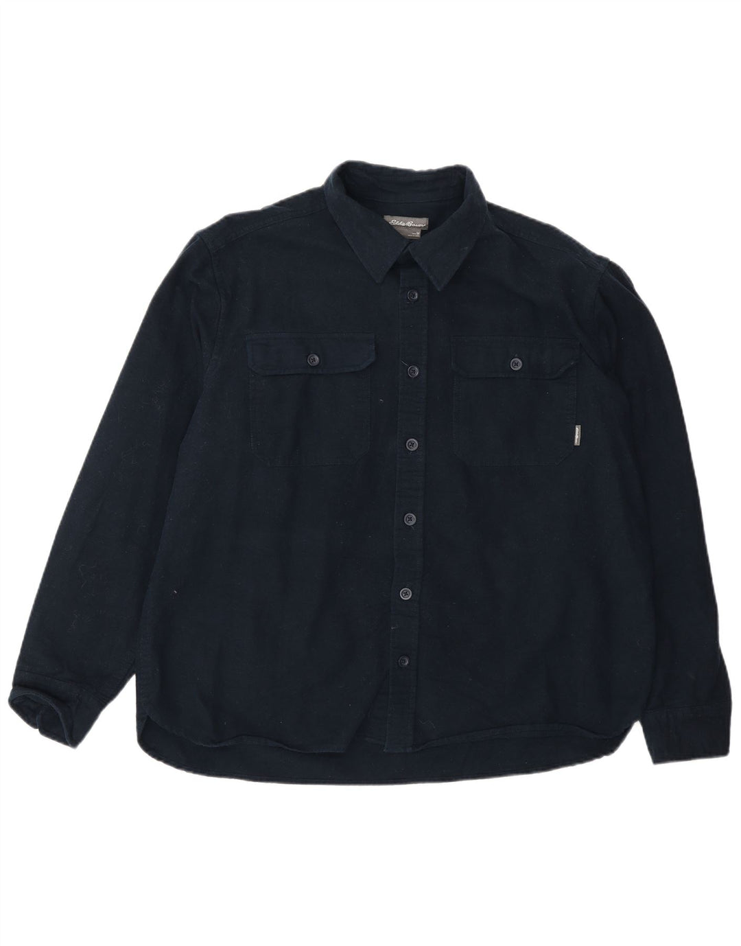 Camisa masculina Eddie Bauer de algodão azul marinho médio