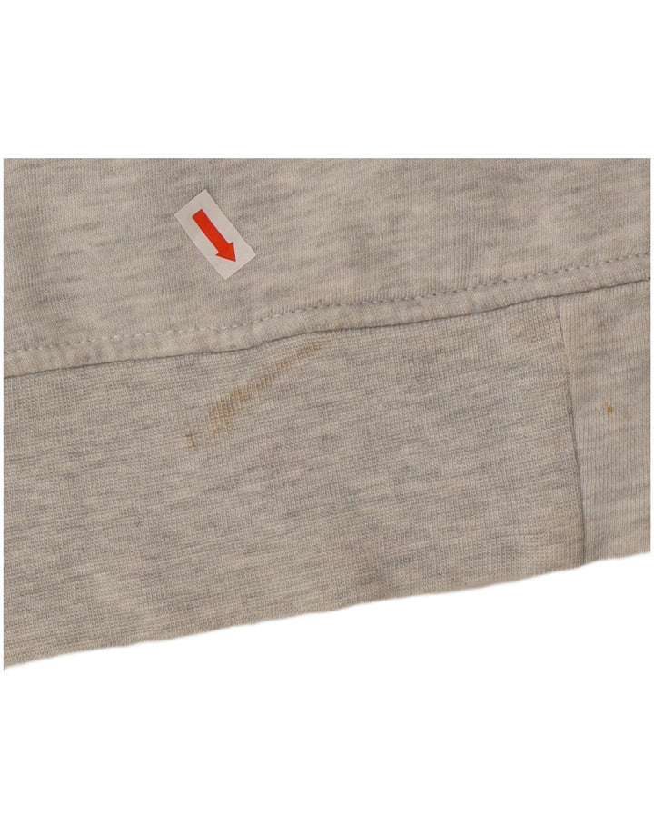Ellesse Suéter masculino com capuz e zíper grande bloco colorido cinza