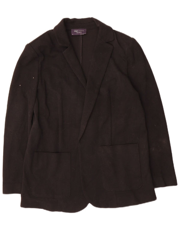 Marks & Spencer Jaqueta feminina blazer de ajuste relaxado Reino Unido 12 Azul marinho médio