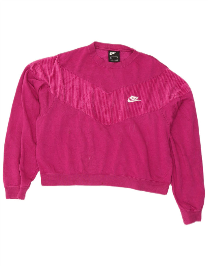 Nike Womens Oversized Moletom Jumper UK 14 Médio Rosa