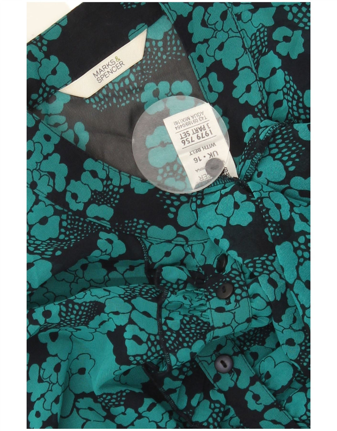 Blusa feminina MARKS & SPENCER UK 16 grande floral multicolorida