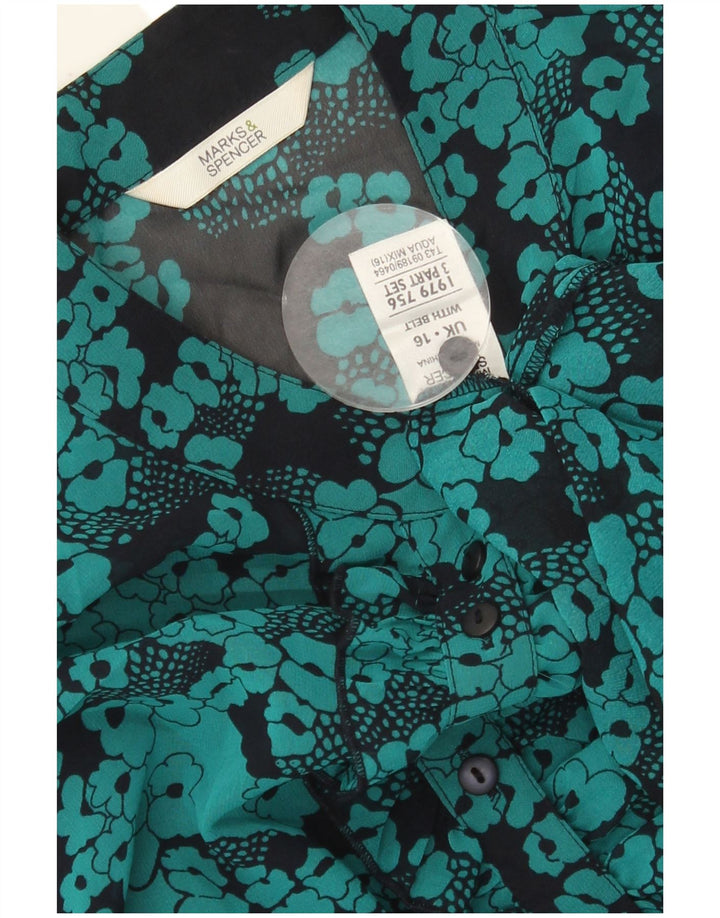 Blusa feminina MARKS & SPENCER UK 16 grande floral multicolorida