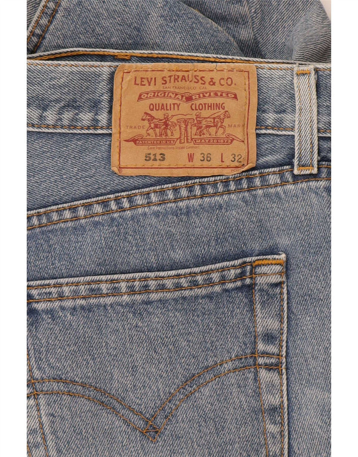 Jeans Levis 513 Slim Straight Masculino W36 L32 Azul