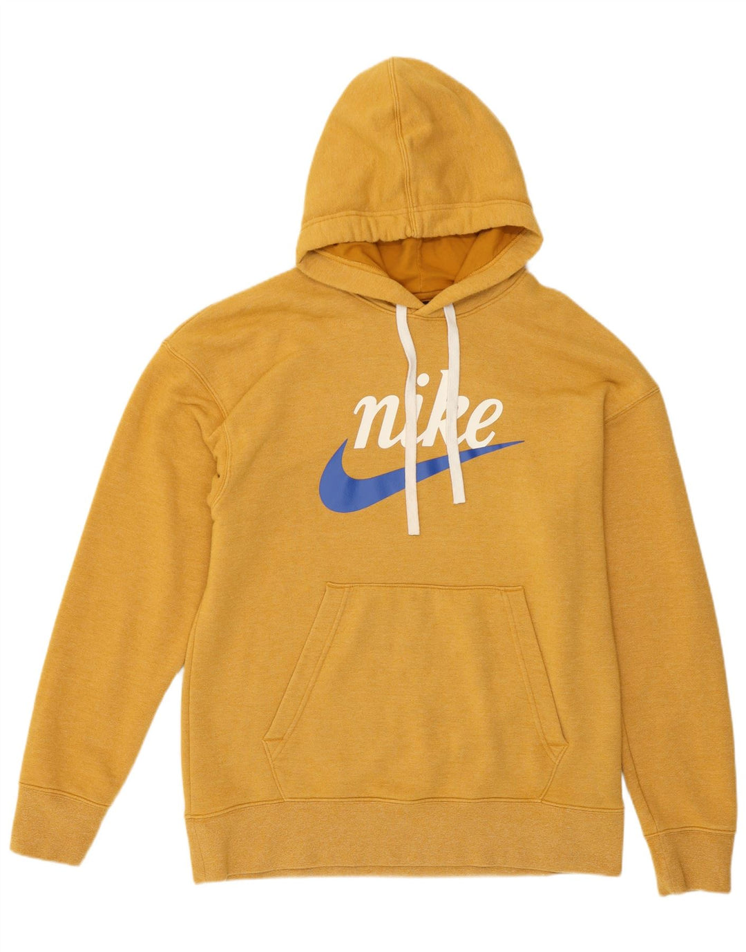 Jumper com capuz gráfico masculino Nike médio algodão amarelo