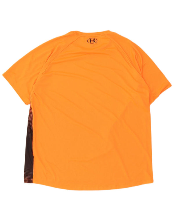 Camiseta masculina Under Armour Top XL laranja tie-dye poliéster