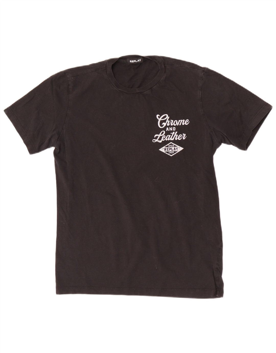 Camiseta Replay Boys Graphic 13-14 Anos Médio Algodão Preto