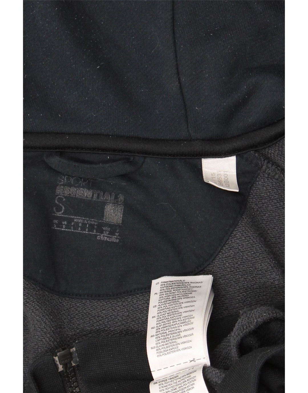 ADIDAS Mens Climalite Zip Hoodie Suéter Pequeno Cinza Colorblock Algodão