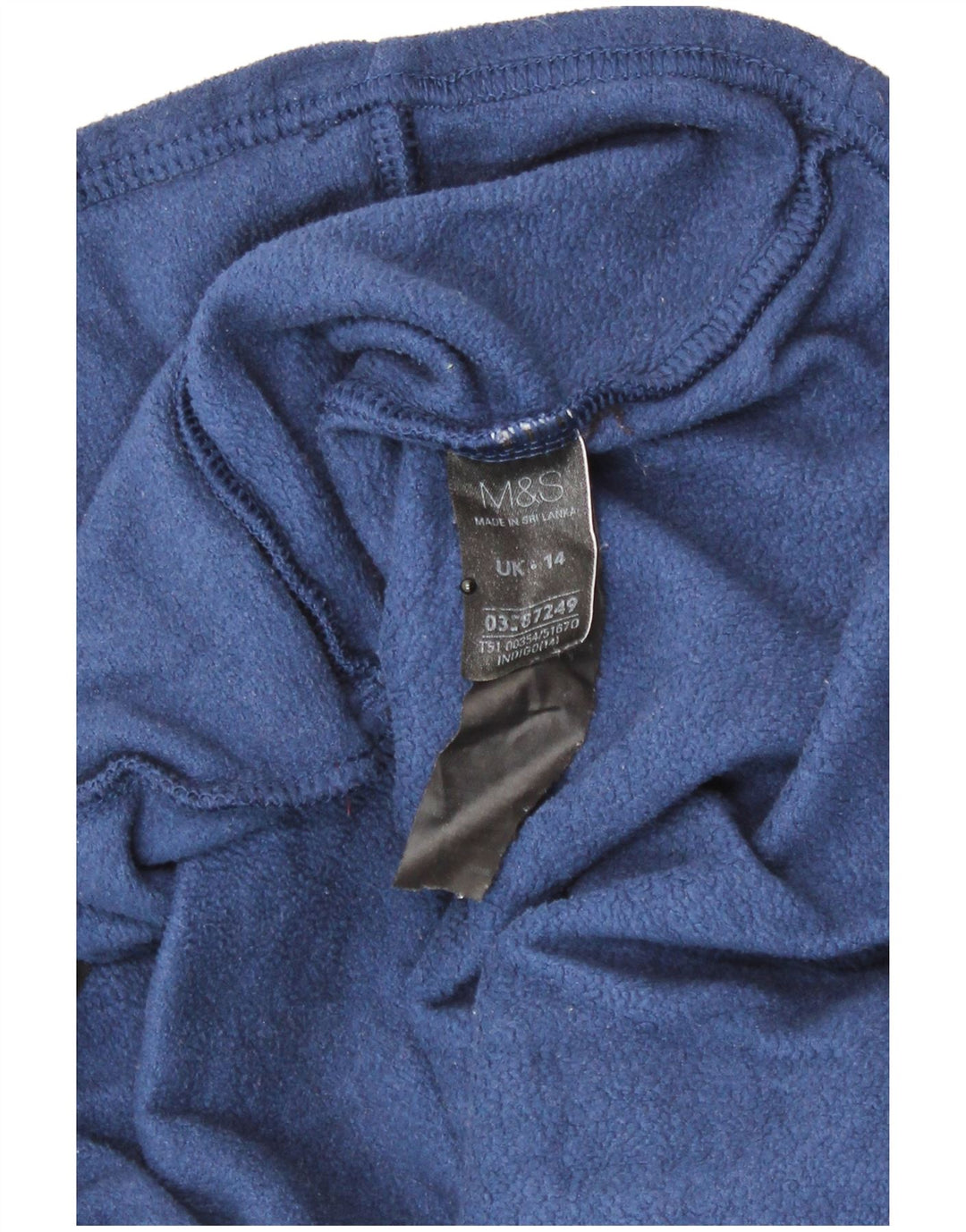 Jaqueta de lã feminina Marks & Spencer UK 14 poliéster azul marinho médio