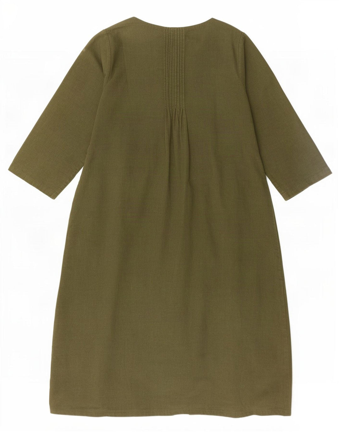 Vestido básico feminino April Cornell manga 3/4 Reino Unido 14 verde médio floral