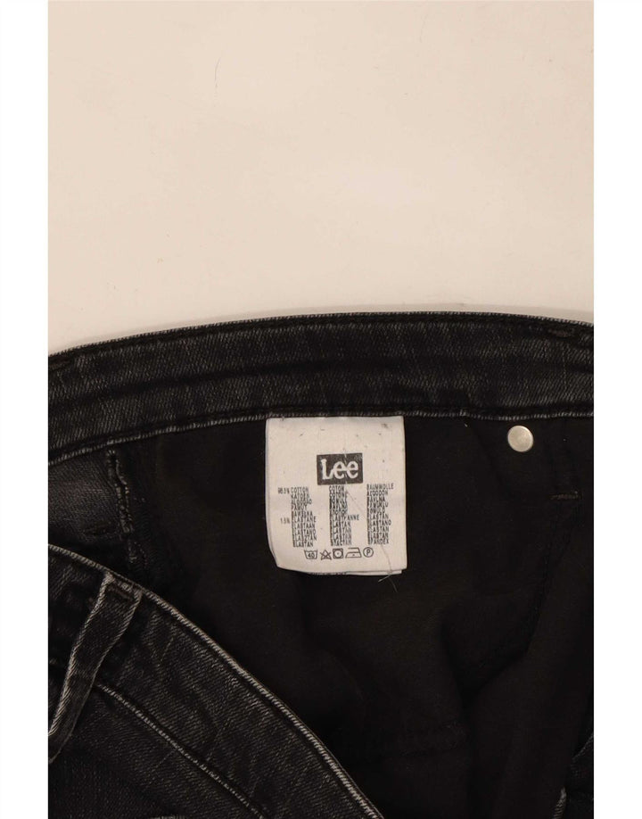 Lee Mens Knox Straight Jeans W36 L30 Algodão Preto