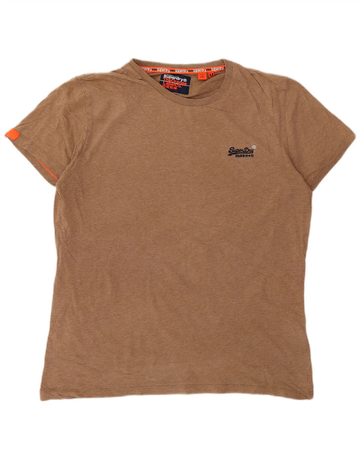 Camiseta masculina Superdry Top médio algodão marrom