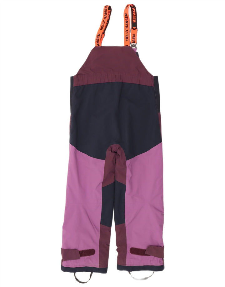 Calças de esqui Helly Hansen para meninas 8-9 anos de poliéster Colourblock roxo