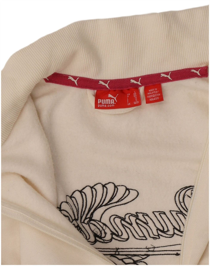 Jaqueta feminina Puma Graphic Tracksuit 11-12 anos branco