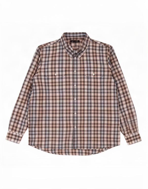 Camisa masculina Michael Kors sob medida 2XL algodão xadrez multicolorido