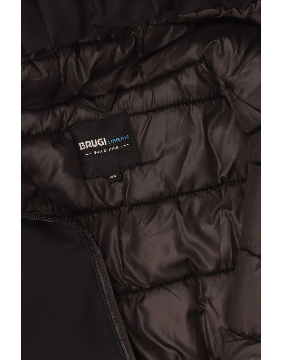 Casaco acolchoado com capuz feminino Brugi IT 42 médio preto
