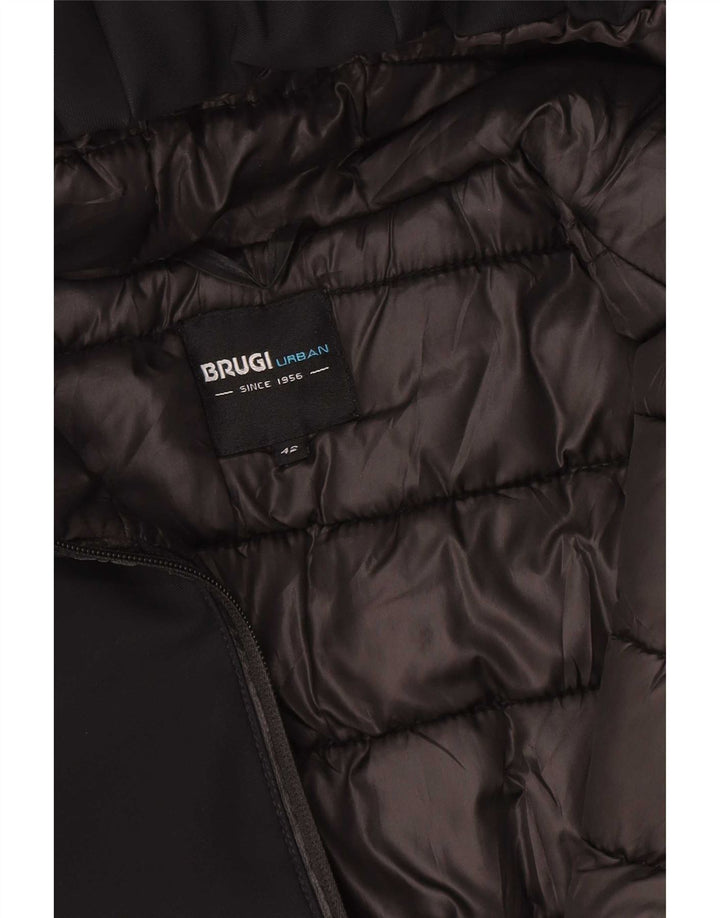 Casaco acolchoado com capuz feminino Brugi IT 42 médio preto