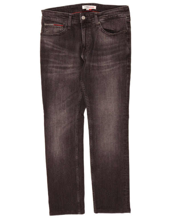 Tommy Hilfiger Masculino Slim Jeans W32 L29 Cinza