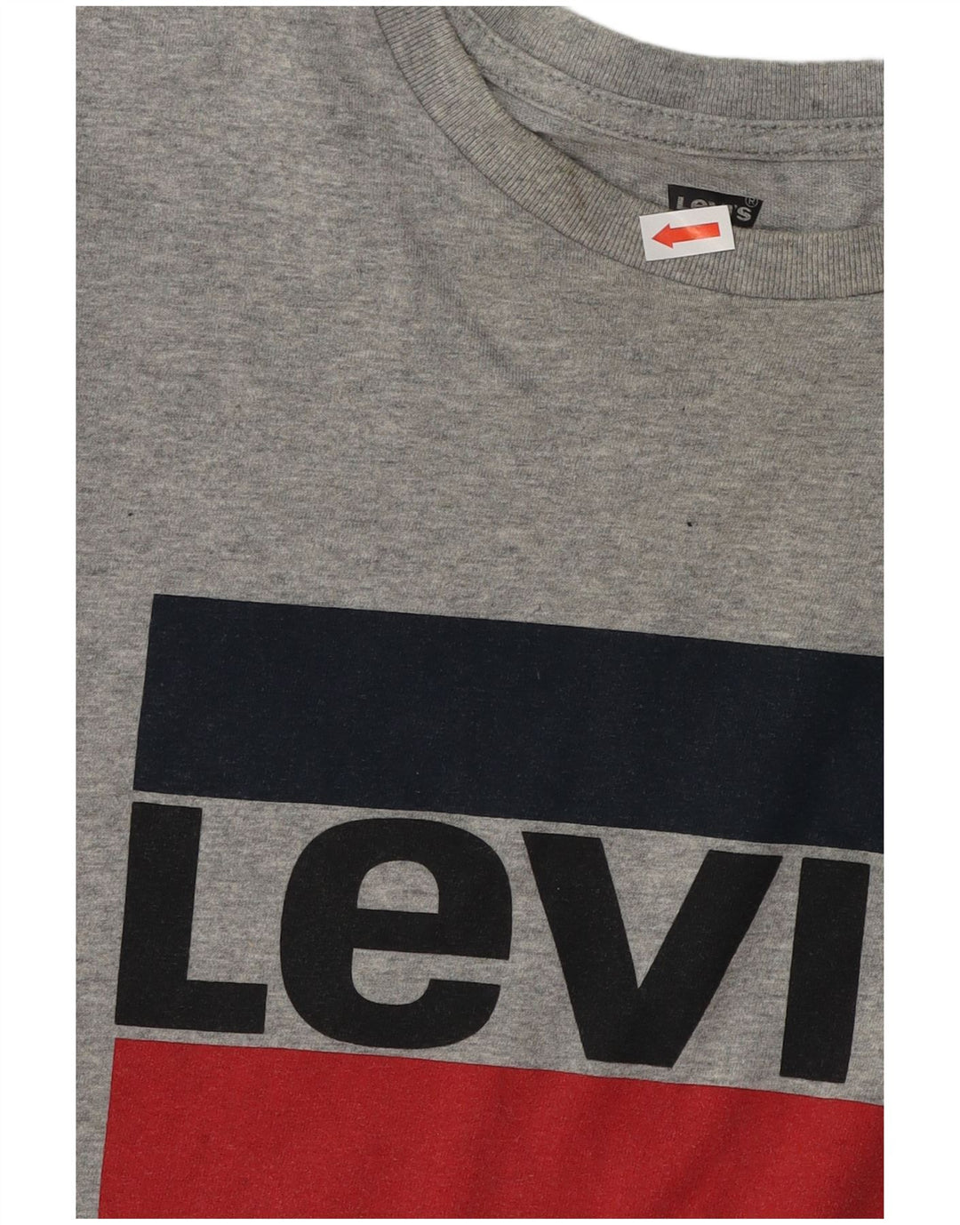 Camiseta masculina grande e alta com estampa LEVI'S XL algodão cinza