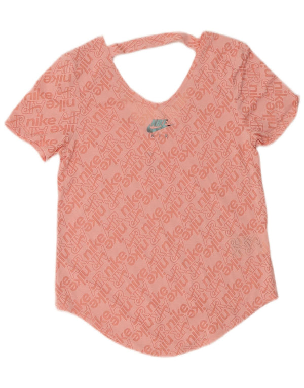 Camiseta gráfica feminina Nike UK 6 XS algodão rosa