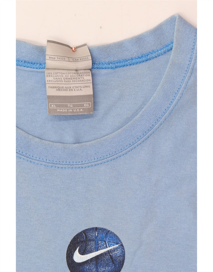 NIKE Masculino Graphic Vest Top XL Azul Algodão