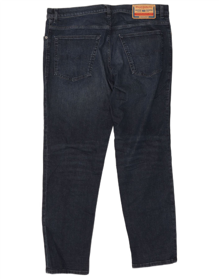 DIESEL Masculino Slim Jeans W36 L32 Azul Marinho Algodão