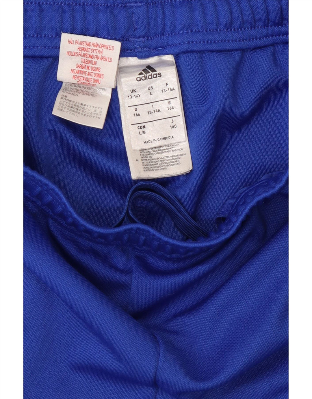 Calças de treino ADIDAS Menino Climacool 13-14 anos azul poliéster