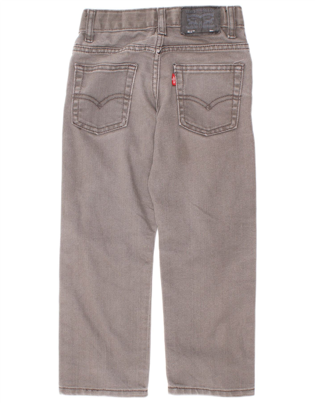 Levi's Boys 511 Distressed Slim Jeans 4-5 Anos W22 L18 Algodão Cinza