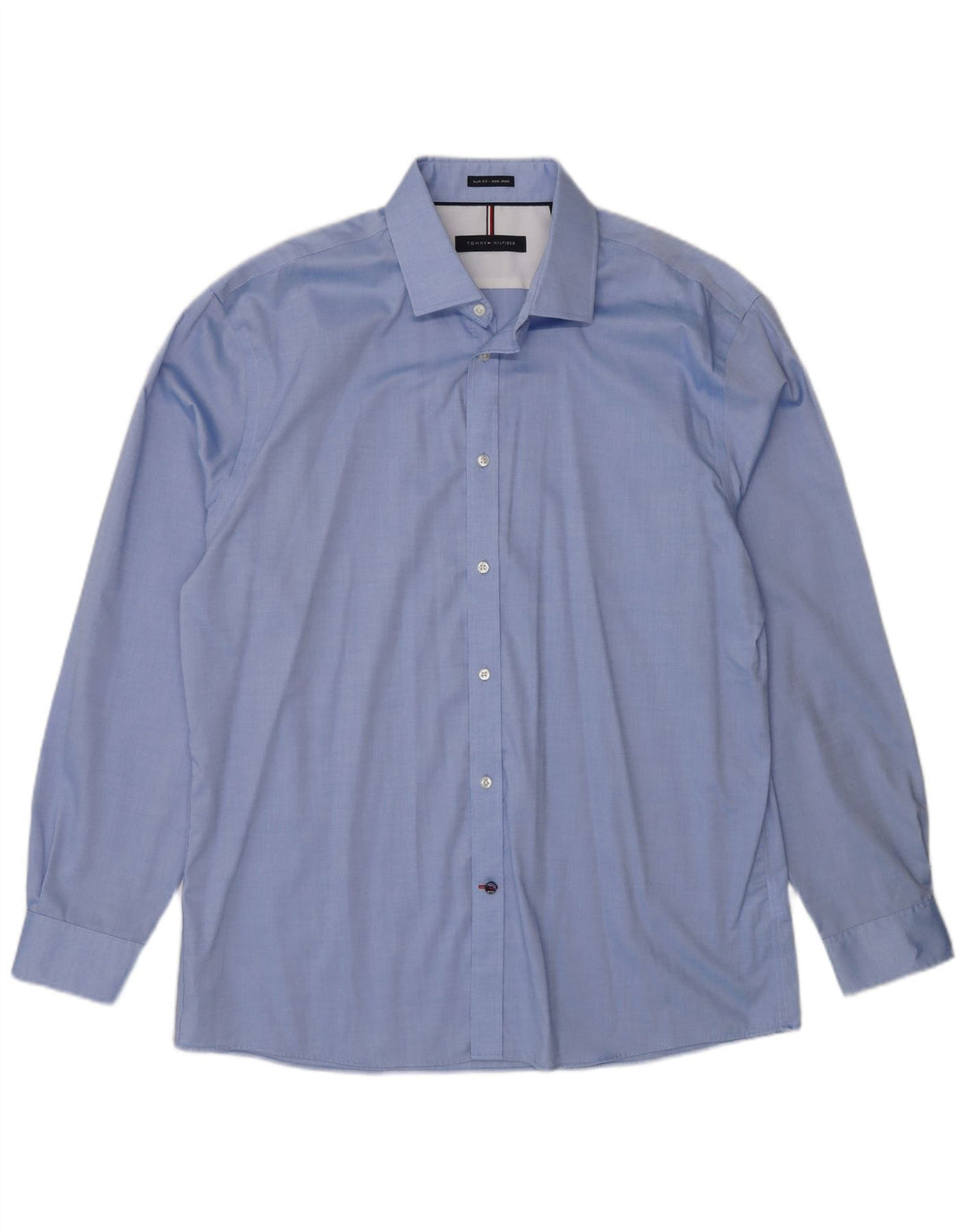 Camisa masculina Tommy Hilfiger Slim Fit tamanho 16 grande azul